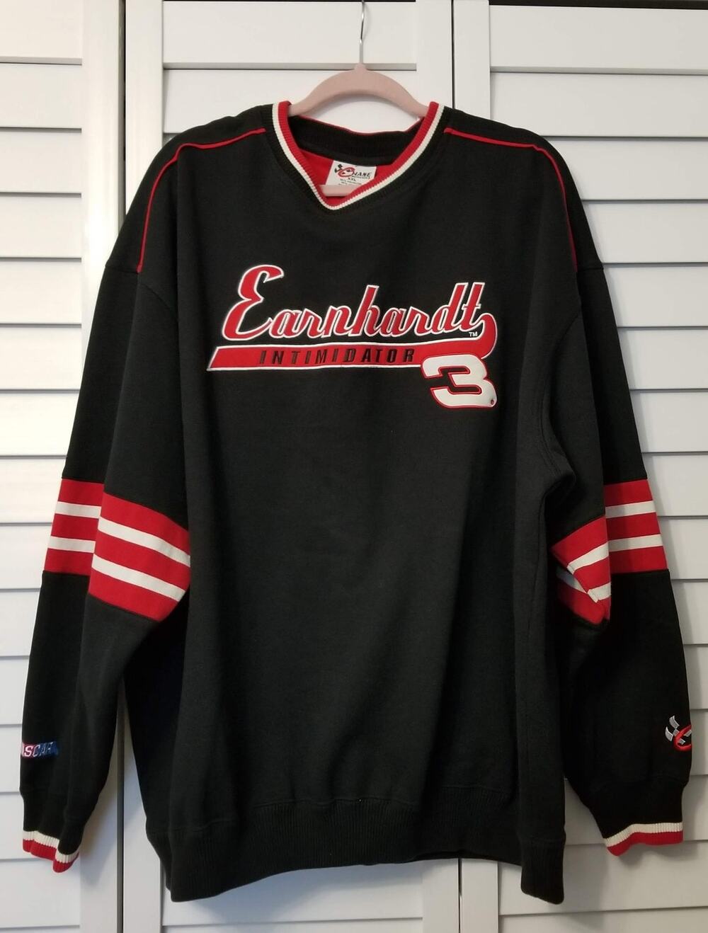 Earnhardt Intimidator #3 Crew Neck Sweatshirt NASCAR Black Red Chase  Size XXL